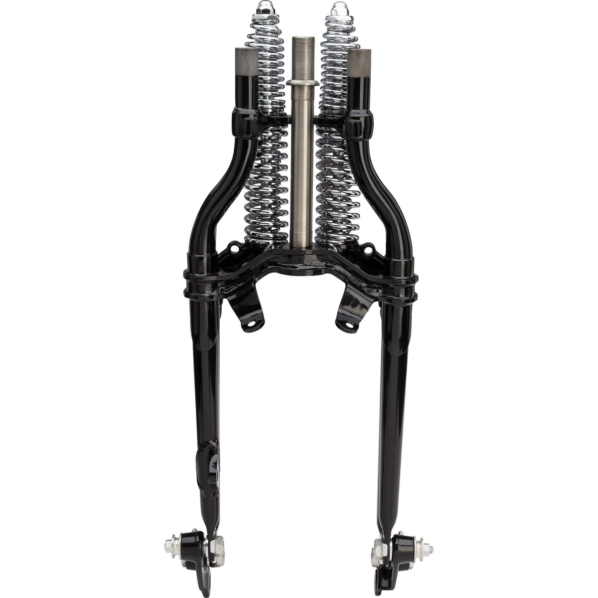 Classic Inline Springer Front Fork - Black/Chrome Springs 2