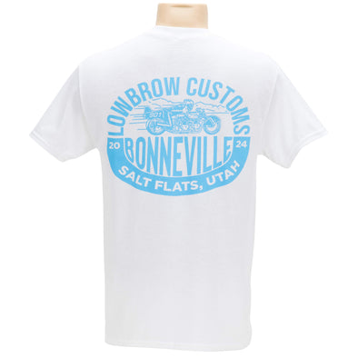 Bonneville Salt Flats 2024 Racing Support Pocket T-Shirt - White