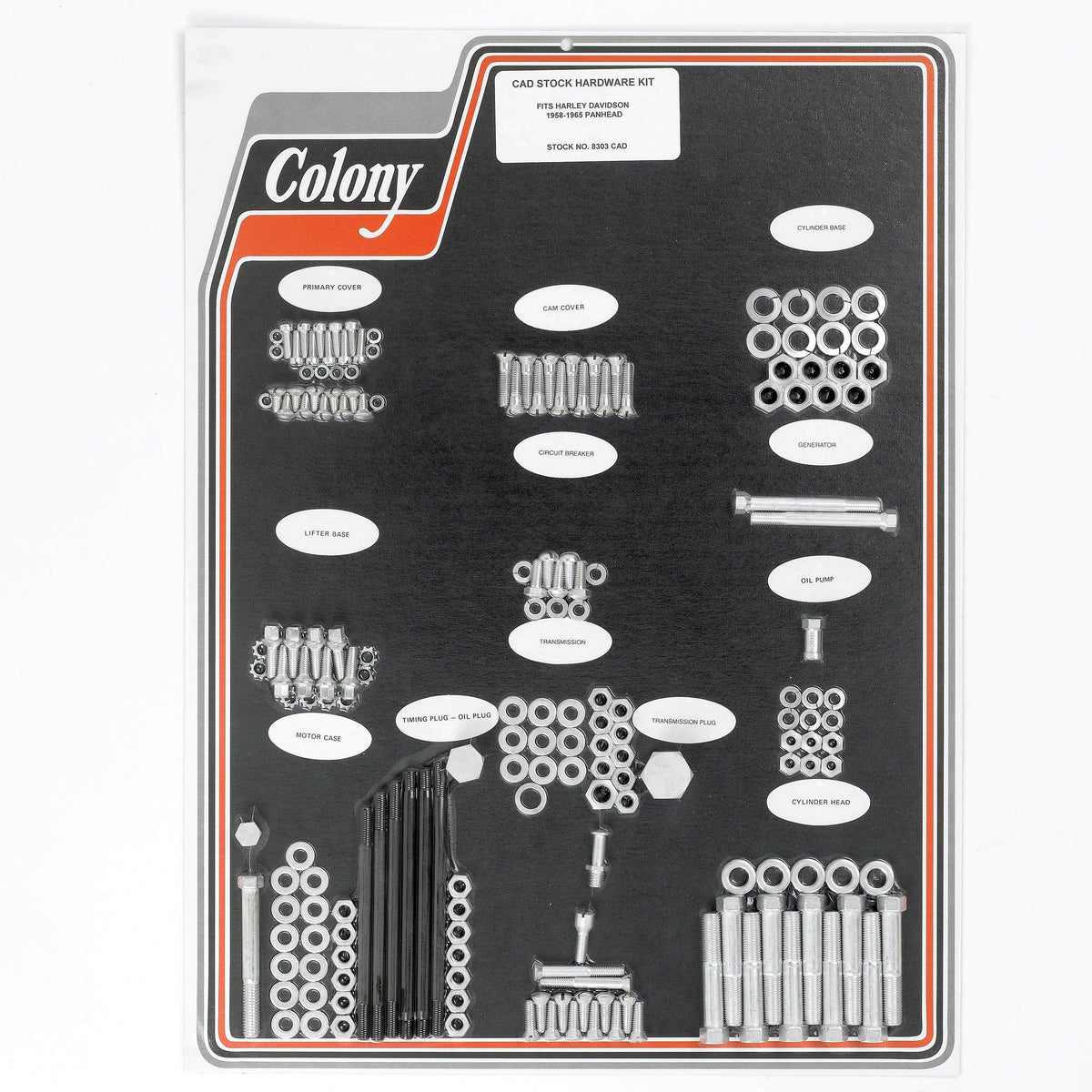 Colony Machine #8303 CAD Complete Stock Hardware Kit - 1958-1965