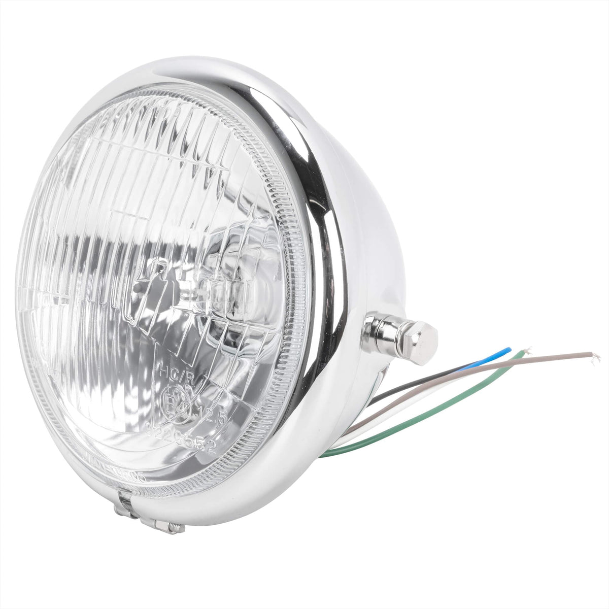 Cycle Standard 5-3/4 inch diameter Chrome Side Mount Halogen