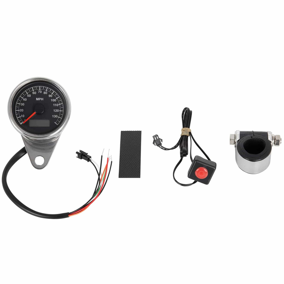 Mini Electronic Speedometer - 2.4 inch - Black Face