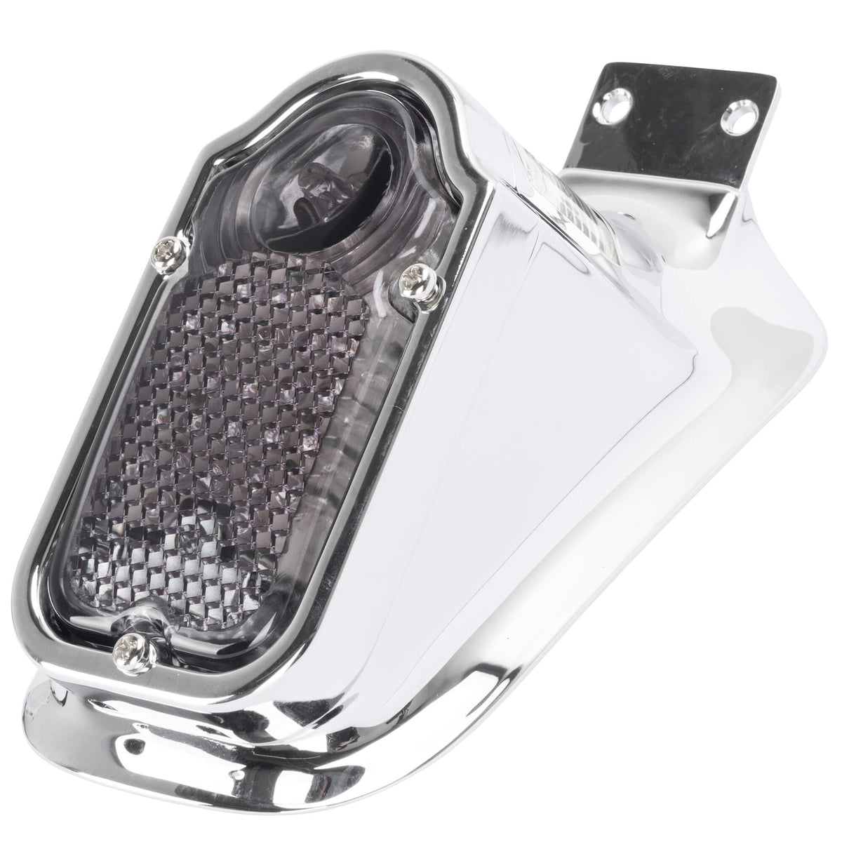 Tombstone LED Taillight - Smoked Lens - Chrome