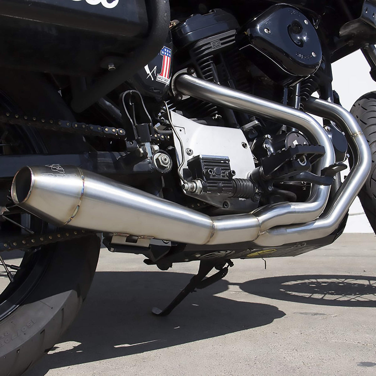 Two Brothers Racing Exhausts Comp-S Gen-2 2 into 1 Exhaust System - Brushed  - 1986-2003 Harley-Davidson Sportster – Lowbrow Customs