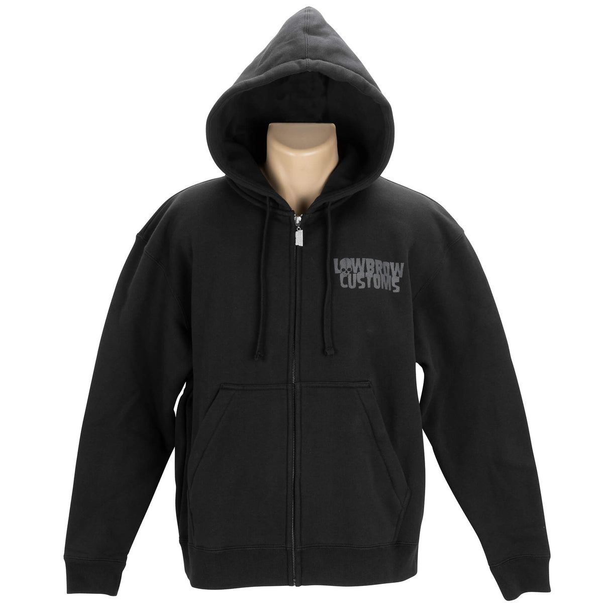 Lowbrow Customs Premium Blackout Zip-up Hooded Sweatshirt