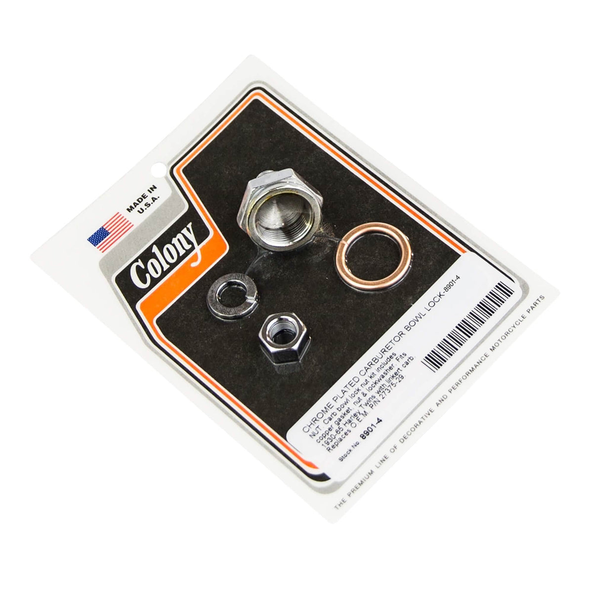 Colony Machine 89014 Carburetor Bowl Lock Nut 19301965 Harley