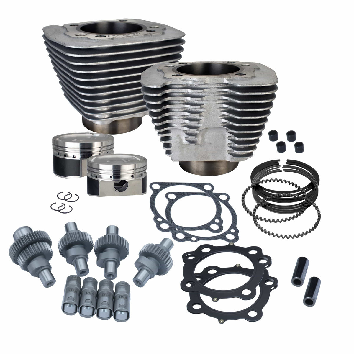 Hooligan Kit - 883cc to 1200cc for 2000 - 2021 Harley-Davidson Sportster  Models - Silver