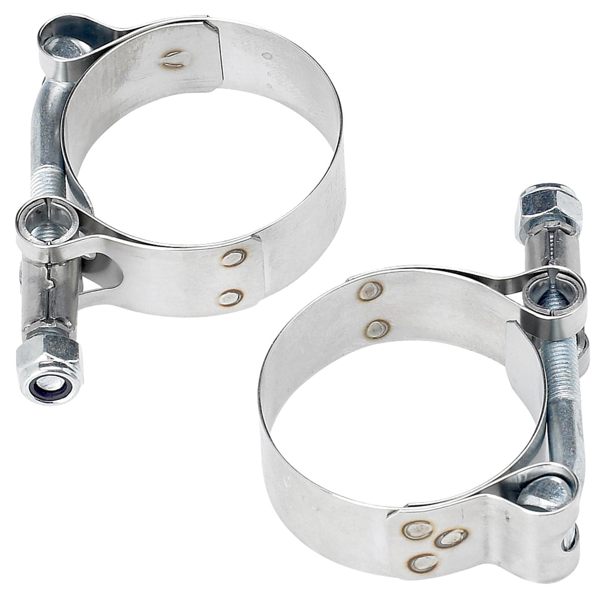 Exhaust clamp chrome steel 45 mm (13⁄4 inch) for Harley Davidson universal