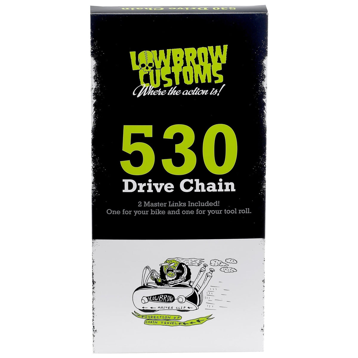 Lowbrow Customs 530 Motorcycle Drive Chain - 120 Links with 2