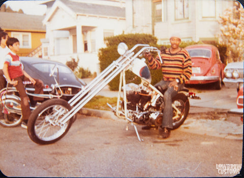 Lowbrow Customs on X: Take a look back with Tyler and see his Step-By-Step  process on how he built his 1959 Harley-Davidson Dual Amal Carb Chopper.   Photo by: Jon Glover #flashbackfriday #