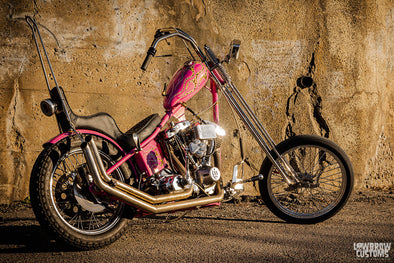 Meet Ed Jankoski And His 1980 Harley Davidson FXE Shovelhead Chopper Simply Called "The Pink Panther"