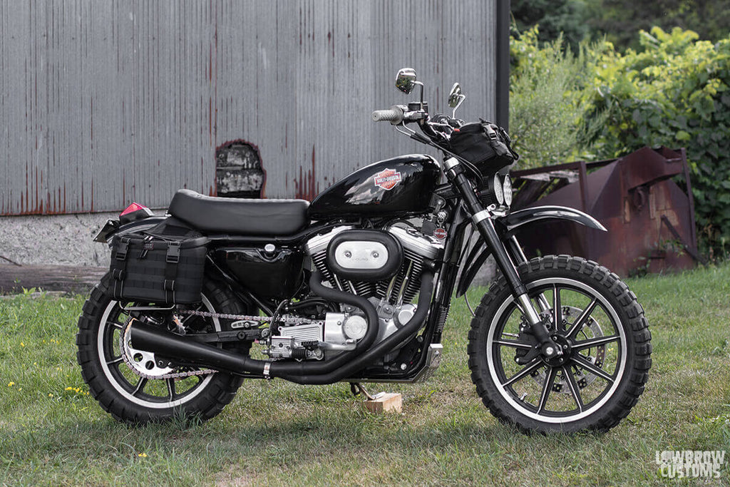 Harley davidson sportster custom 1200 motorbike hi-res stock