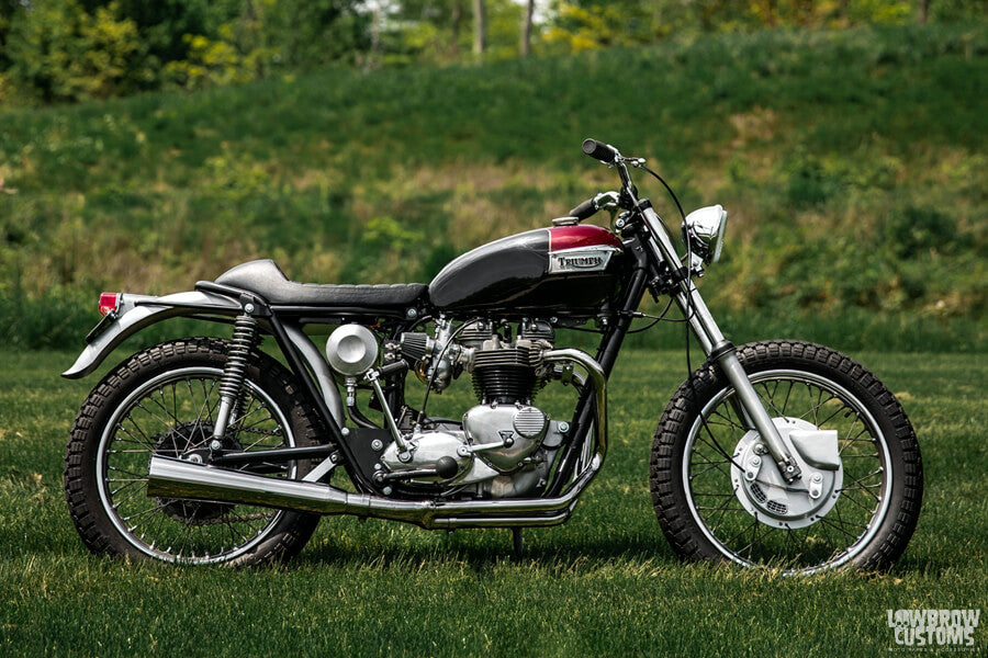 Lowbrow customs deals triumph 650 rebuild