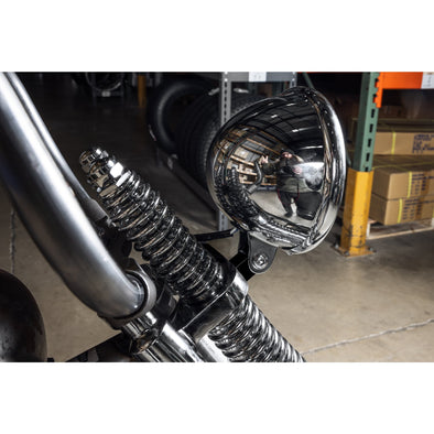 Universal Springer Headlight Mount- Black Powdercoat