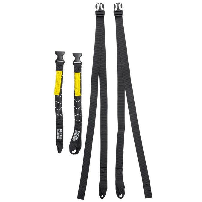 The Ultimate Adjustable Cargo Straps Twin Pack - 18"-60" x 1" - Black w/Reflective Tracer