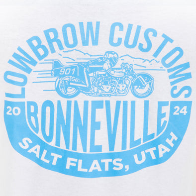 Bonneville Salt Flats 2024 Racing Support Pocket T-Shirt - White