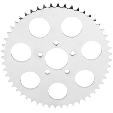 Replacement Chain Conversion Sprocket - Chrome - 52 Tooth - Harley-Davidson Sportster 2000-Up Dyna 2006-Up