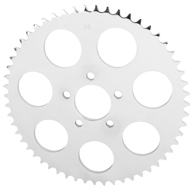 Replacement Chain Conversion Sprocket - Chrome - 55 Tooth - Harley-Davidson Sportster 2000-Up Dyna 2006-Up