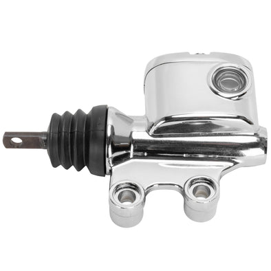 Rear Brake Master Cylinder Assembly - Chrome - 2008-2021 Harley-Davidson FLHT/FLHX/FLHR/FLTR/FLTRX/FLTRU/FLTRK