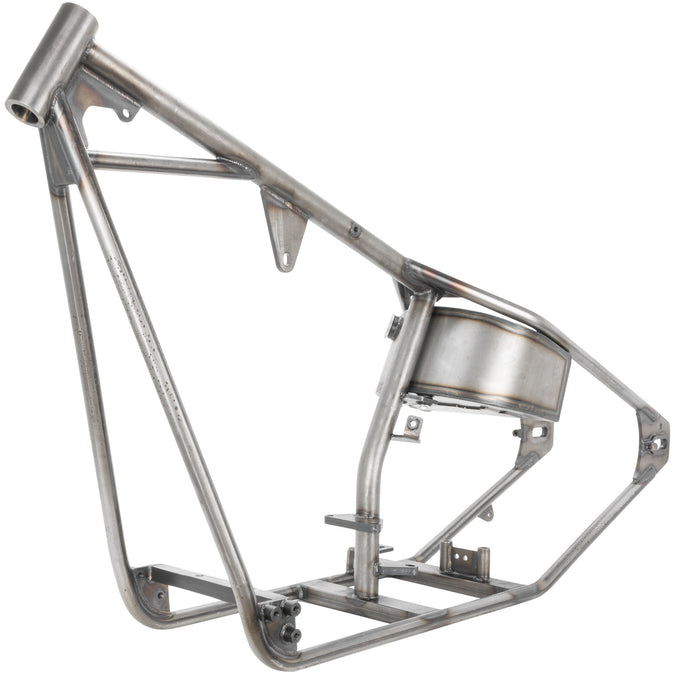 Full Rigid Chopper Frame 1936-1999 Harley-Davidson Big Twin 4 Speed - 3" Up - Sporty Tank Mounts - Horseshoe Oil Tank