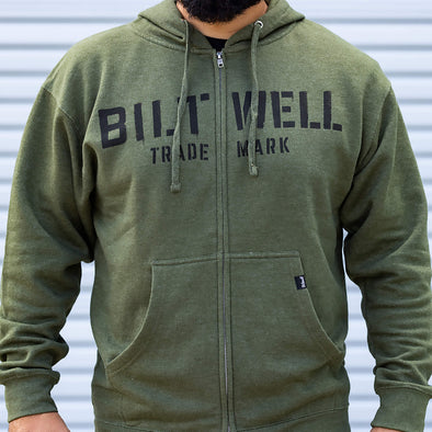 Stencil Zip-Up Hooded Sweatshirt