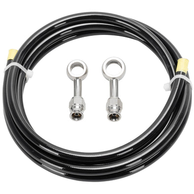 Braided Stainless Cut-To-Length Compression Brake Line Kit - Black