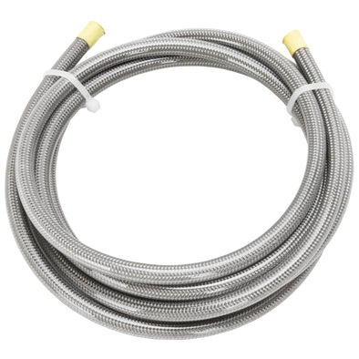 Braided Stainless Cut-To-Length Compression Brake Line - 6' - Clear Coating