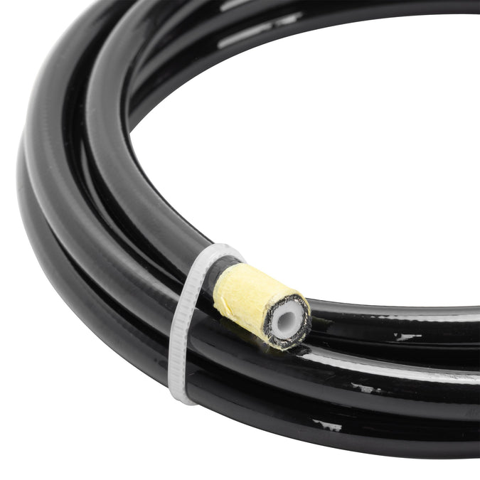 Braided Stainless Cut-To-Length Compression Brake Line - 6' - Black