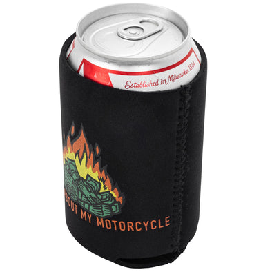 Ask Me About My Motorcycle Koozie - Black