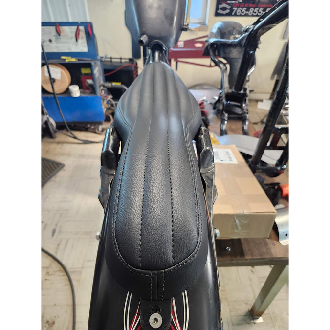 Skinny Style Seat - Black Vertical Pleat - 1982-2003 Harley-Davidson Sportsters