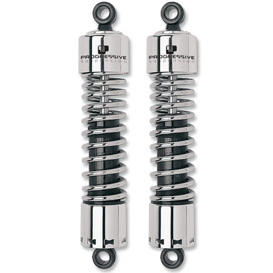 412 Series 14.25" Shocks Chrome With Short Covers 1963-1978 Harley-Davidson XL