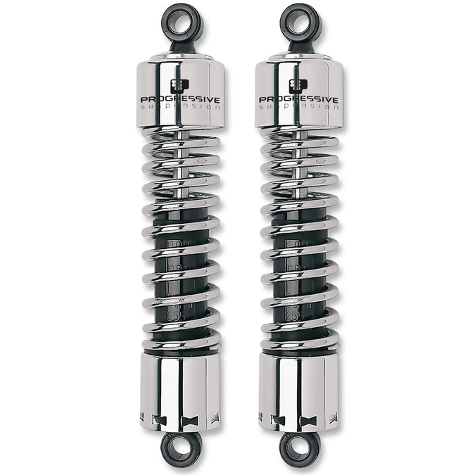 412 Series 14.25" Shocks Chrome With Short Covers 1963-1978 Harley-Davidson XL