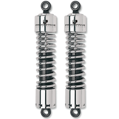 412 Series 13.5" Shocks Chrome With Short Covers 1963-1978 Harley-Davidson XL