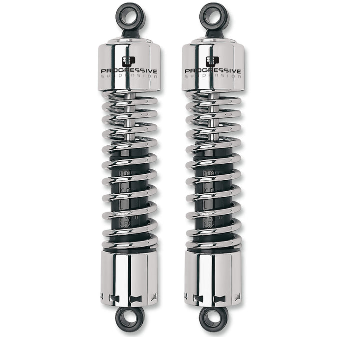 412 Series 13.5" Shocks Chrome With Short Covers 1963-1978 Harley-Davidson XL