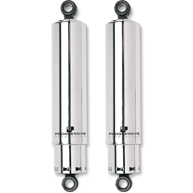 412 Series 11" Shocks Chrome With Full Covers 1973-1986 Harley-Davidson Shovelheads