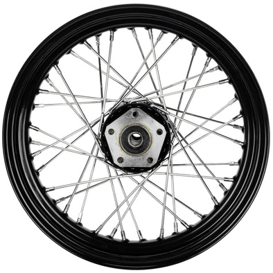 16 x 3 Black Complete Front Single Flange Wheel Harley-Davidson FLST 1984-1999