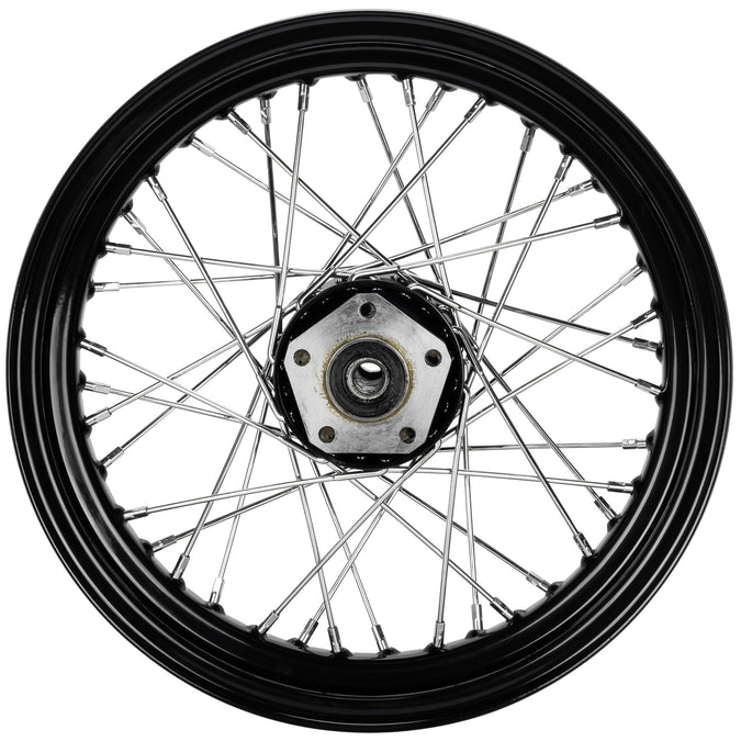 16 x 3 Black Complete Front Single Flange Wheel Harley-Davidson FLST 1984-1999