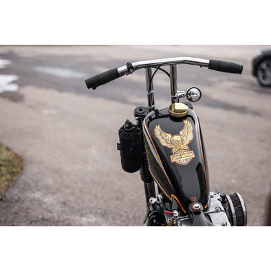 Billet Bayonet / Cam Harley Style Vented Gas Cap - Polished Brass