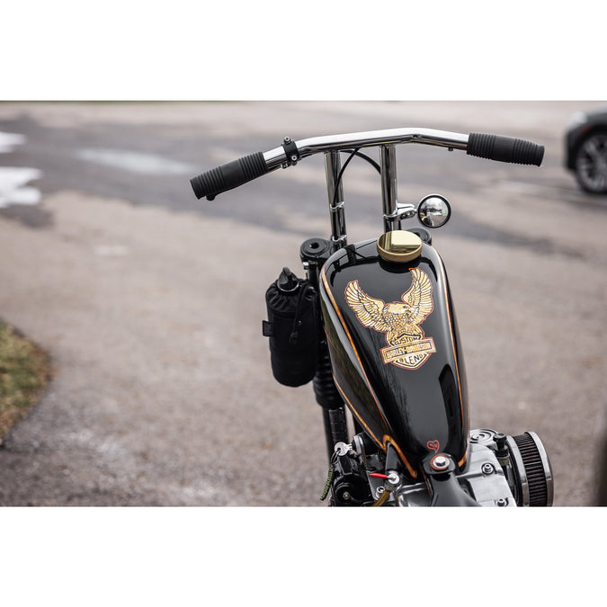 Billet Bayonet / Cam Harley Style Vented Gas Cap - Polished Brass