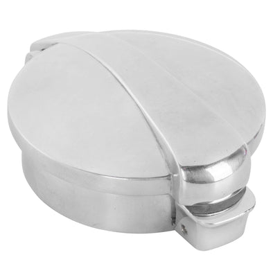 Monza Flip-Up Gas Cap - Polished Aluminum - 2.5" Diameter