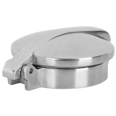 Monza Flip-Up Gas Cap - Polished Aluminum - 2.5" Diameter