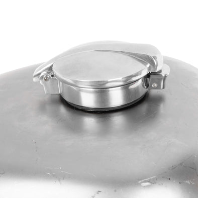 Monza Flip-Up Gas Cap - Polished Aluminum - 2.5" Diameter