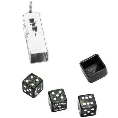 Dice Holder Keychain Kit with Black Lowbrow Dice