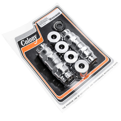 #3091-24 Valve Spring Cover Kit 1930-1936 Harley-Davidson VL - Chrome Plated