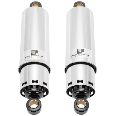412 Series 11" Chrome Shocks - Full Cover 2004-2021 Harley-Davidson XL