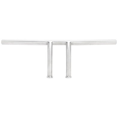 Pullback T-Bar Handlebars - 6 inch Rise - 1 inch - Stainless Steel
