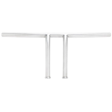 Pullback T-Bar Handlebars - 8 inch Rise - 1 inch - Stainless Steel