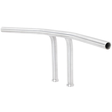 Pullback T-Bar Handlebars - 8 inch Rise - 1 inch - Stainless Steel