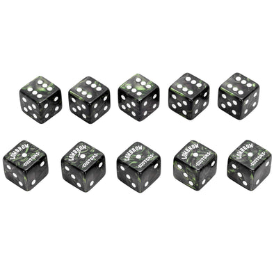 10 Pack Black Lowbrow Customs Dice