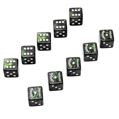 10 Pack Black Lowbrow Customs Dice