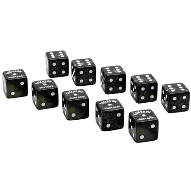 10 Pack Black Lowbrow Customs Dice